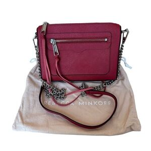 Rebecca Minkoff | Cherry Red Saffiano Leather Avery Crossbody Bag